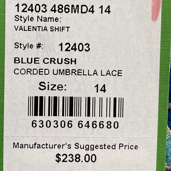 NWT Lilly Pulitzer Dress, Valentia Shift - Picture 8 of 8